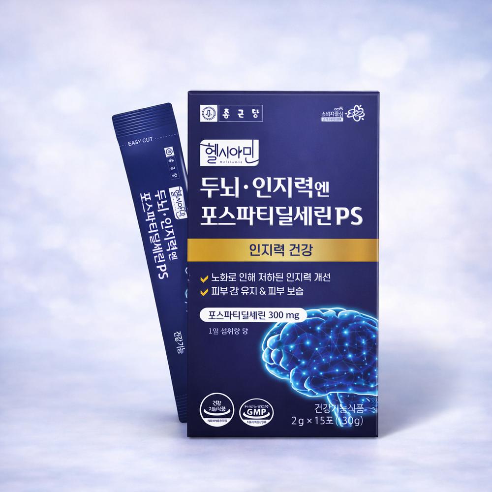 KFDA-certified Phosphatidylserine 300mg PS Ginkgo Powder Stick Nutritional Supplement for Brain Cognitive Function NON-GMO | 300mg 1 Pcs