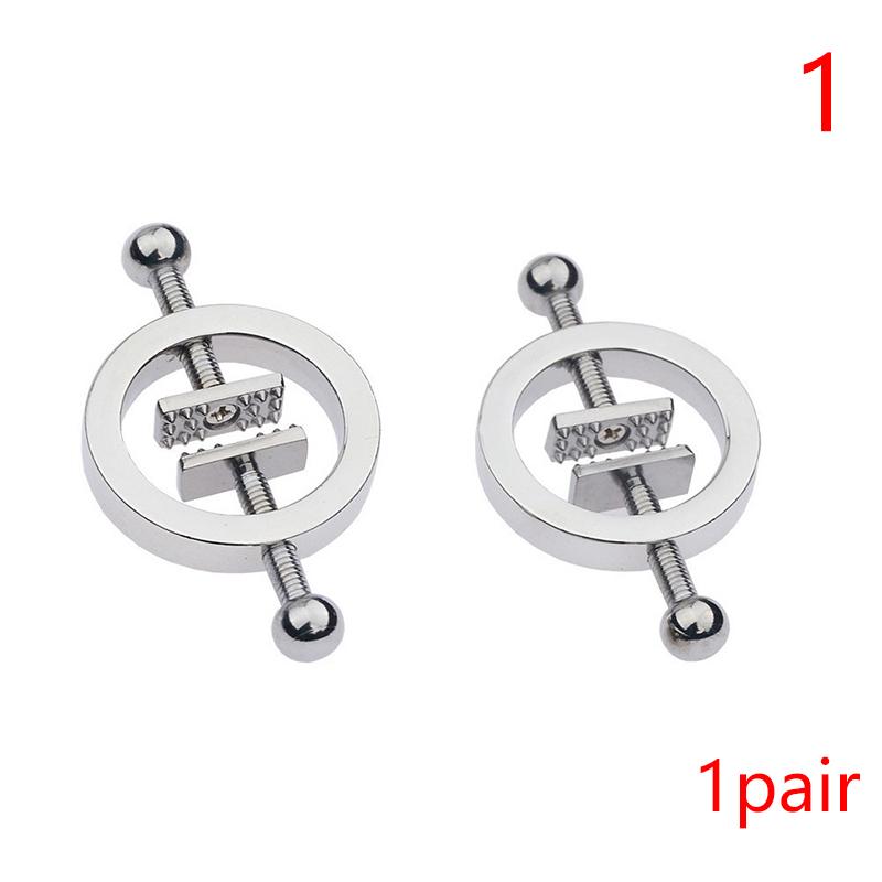 Adjustable Metal Nipple Clamps 1 Pair Breast Spring Stimulator for Role Play Bondage Adult Games Couple Restraint Accessories
