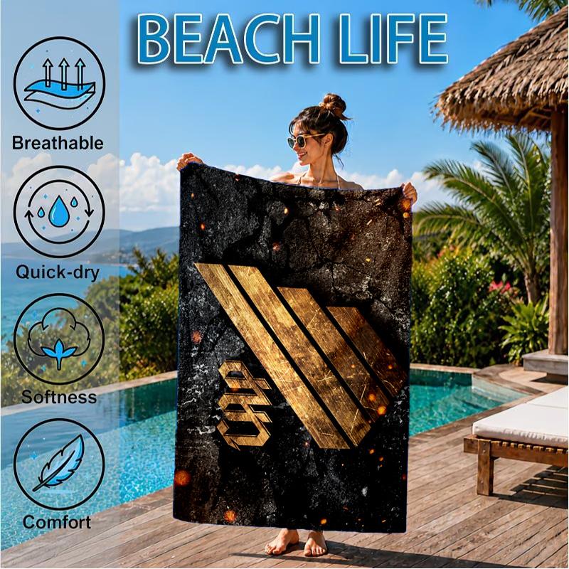 Athletico Football Club Printed Microfiber Beach Towel, Soft And Absorbent, Quick-Dry, Ideal for Summer Travel, Beach Essential, Swimming Pool
