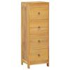 Day and Night - Day and Night Solid Teak Wood Chest of Drawers 30x30x90 Cm