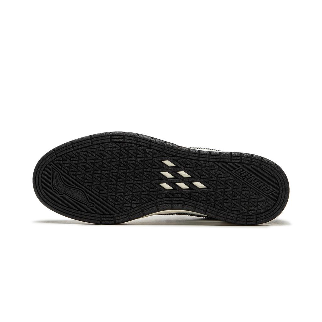New LiNing Cushioning Wear-Resistant Low-Top Skateboard Shoes Men's Black Beige White AEPU055-2