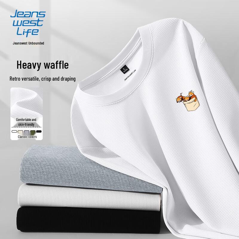 Jeanswest Men s Waffle Knit Long Sleeve T-Shirt 2XL