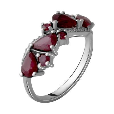 Silver Ring with Natural Ruby 2.995ct (2057819)