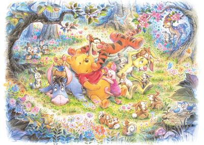 Tenyo (Tenyo) [Made In Japan] 500-Piece Jigsaw Puzzle Disney Somehow Happy (35x49cm) D-500-421, Includes Glue, Spatula, and Service Card