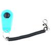 Dog Training Clicker Universal Interactive Pet Training Clicker with Black Long Wrist Strap and Ring Sky Blue