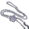 046 Elegant Freshwater Pearl Necklace with Camellia Clasp