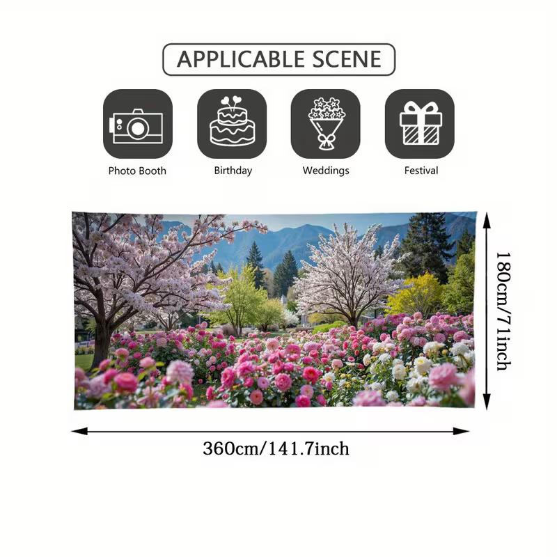 Copertura per recinzione 2D Rosa Fiorita e Ciliegio per estetica e privacy del cortile