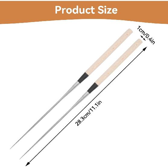 Sushi Chopsticks, Extra Long Metal Chopsticks Japanese Cooking Chopsticks Sushi Chef Traditional Garnishing Plating Tweezers (S 11in)