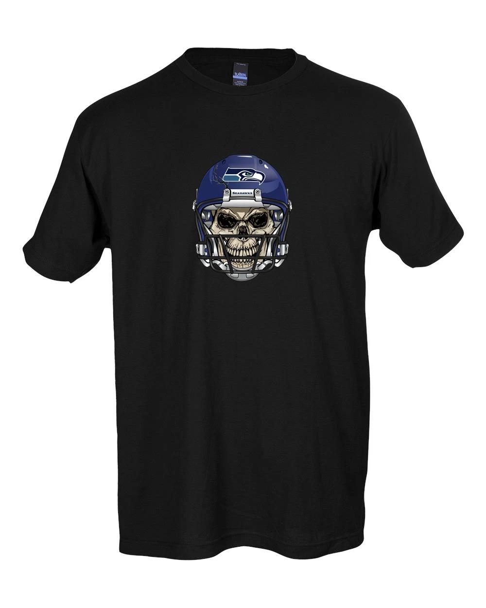 Seattle Seahawks Skull HelmeT-Shirt 6 Sizes!! S-5XL XL