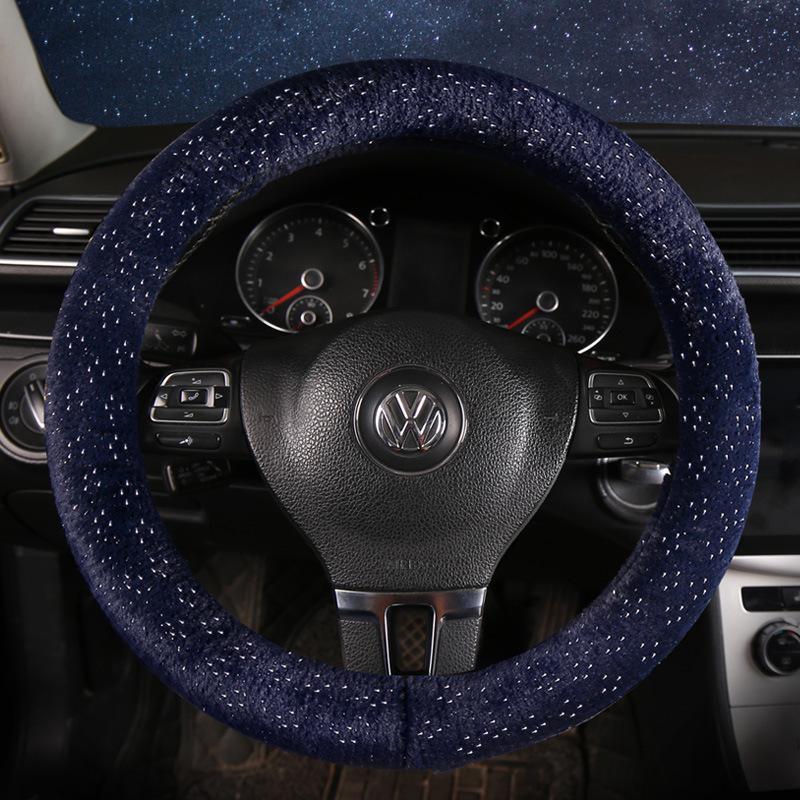 2025 Winter Plush Baby's Breath Car Steering Wheel Cover Set