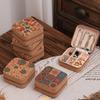 Retro Jewelry Case Portable Travel Jewelry Box Small Jewelry Organizer with Removable Divider