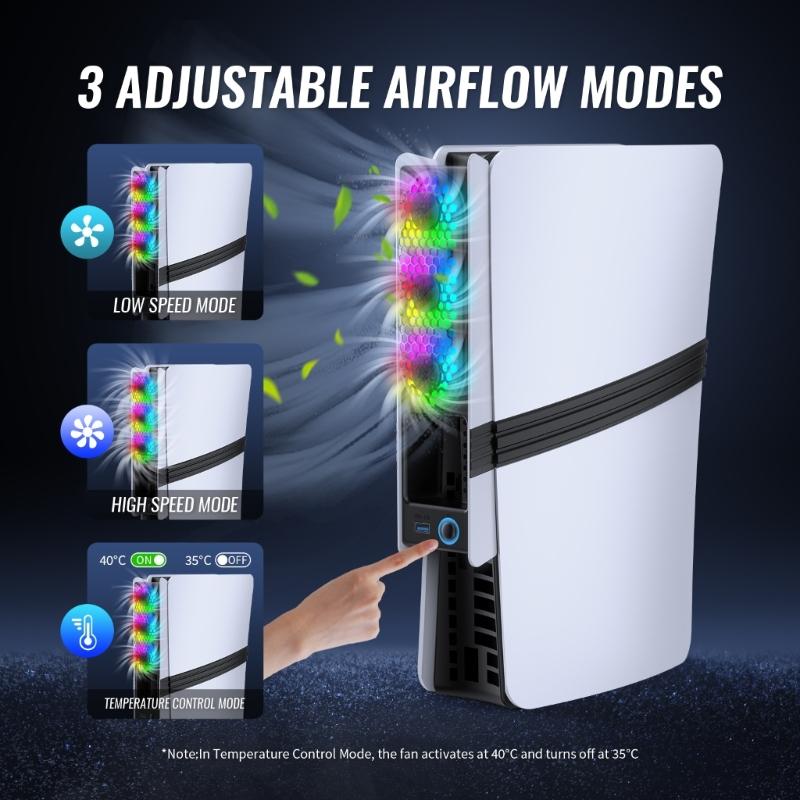 Quiet Cooling Accessory Featuring Auto Speed & LED Indicator ABS Cooling Solution Versatile Cooling Fan for P5