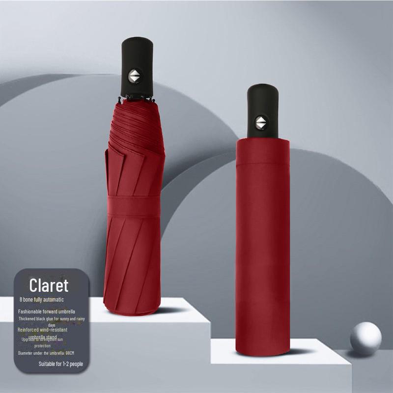 Pánský retro černý skládací slunečník – Unisex, vzor novin.