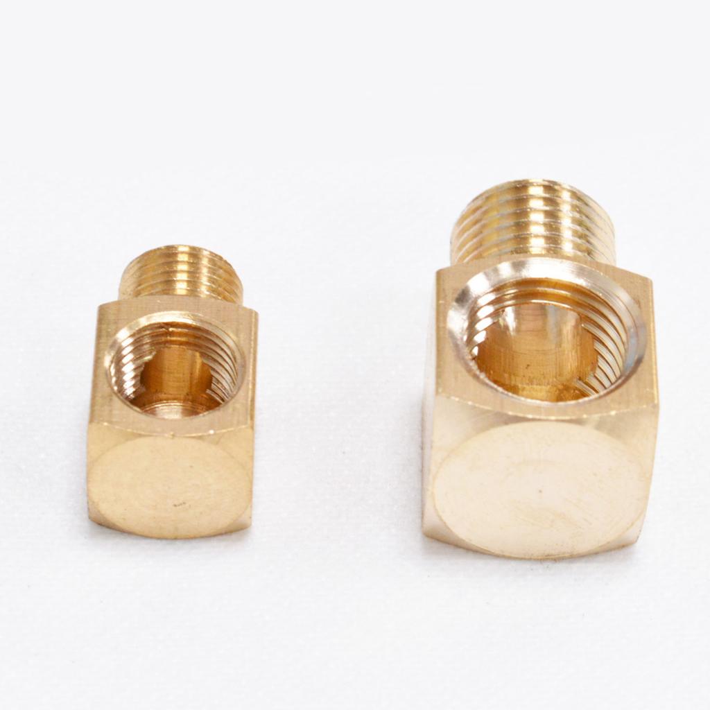 Pack Of 5 Brass Square Pipe Fittings Brass Elbow Connectors Metal Corner Pipe Joints for Home Plumbing & Water Supply