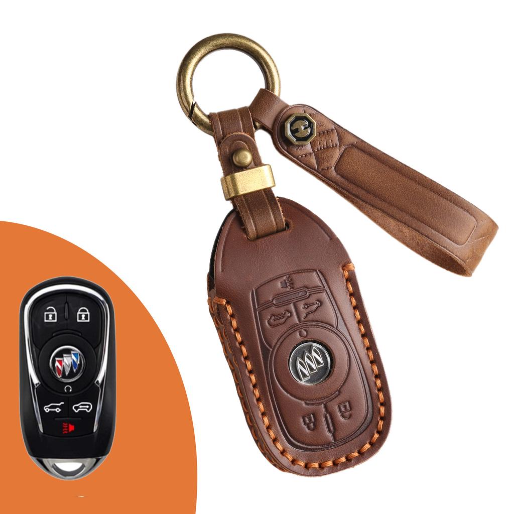 Coprichiave retrò in pelle per Buick GL8 Regal LaCrosse Envision borsa per chiave auto retrò fatta a mano