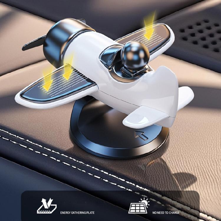 Multipurpose Solar Powered Rotating Aircraft Decors Energy Efficient Dashboard Decoration for Cars Offices Homes Present