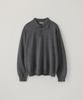 BLANKROOM Polo Knit_Melange Gray