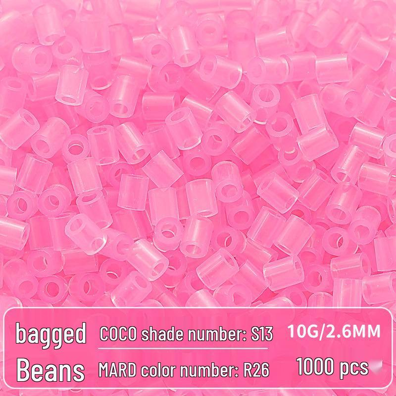 Clear Puzzled Beans Special Color Refill Pack, Black & White, 2.6mm Handmade DIY Fuse Beads Toy Set