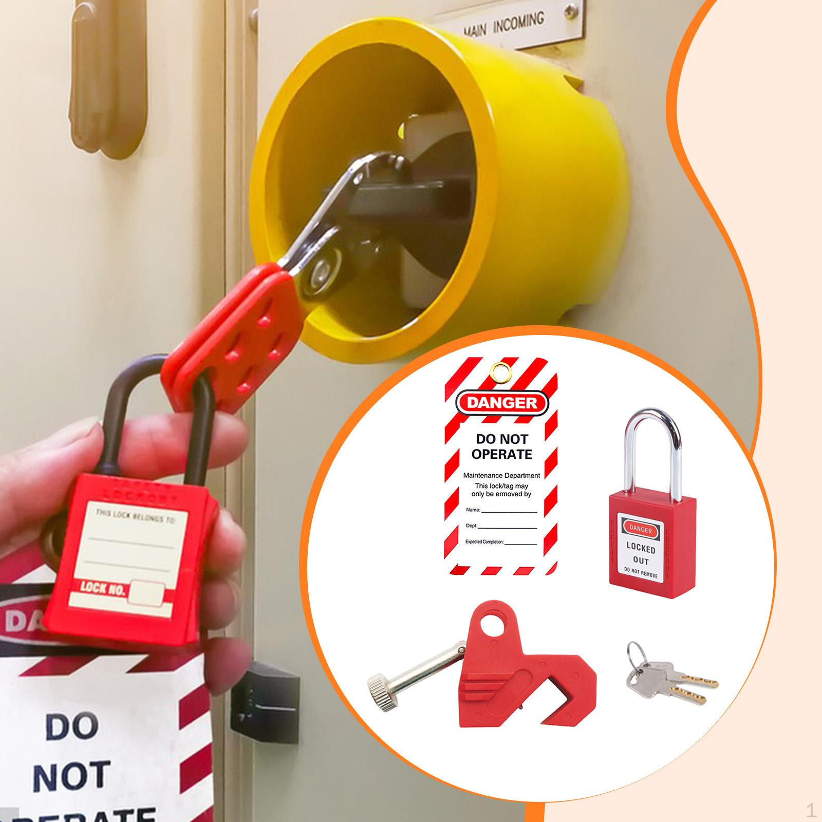 Circuit Breaker Lockout Kit Lock Tool for Electrical Systems Practical Easy to Install Industrial