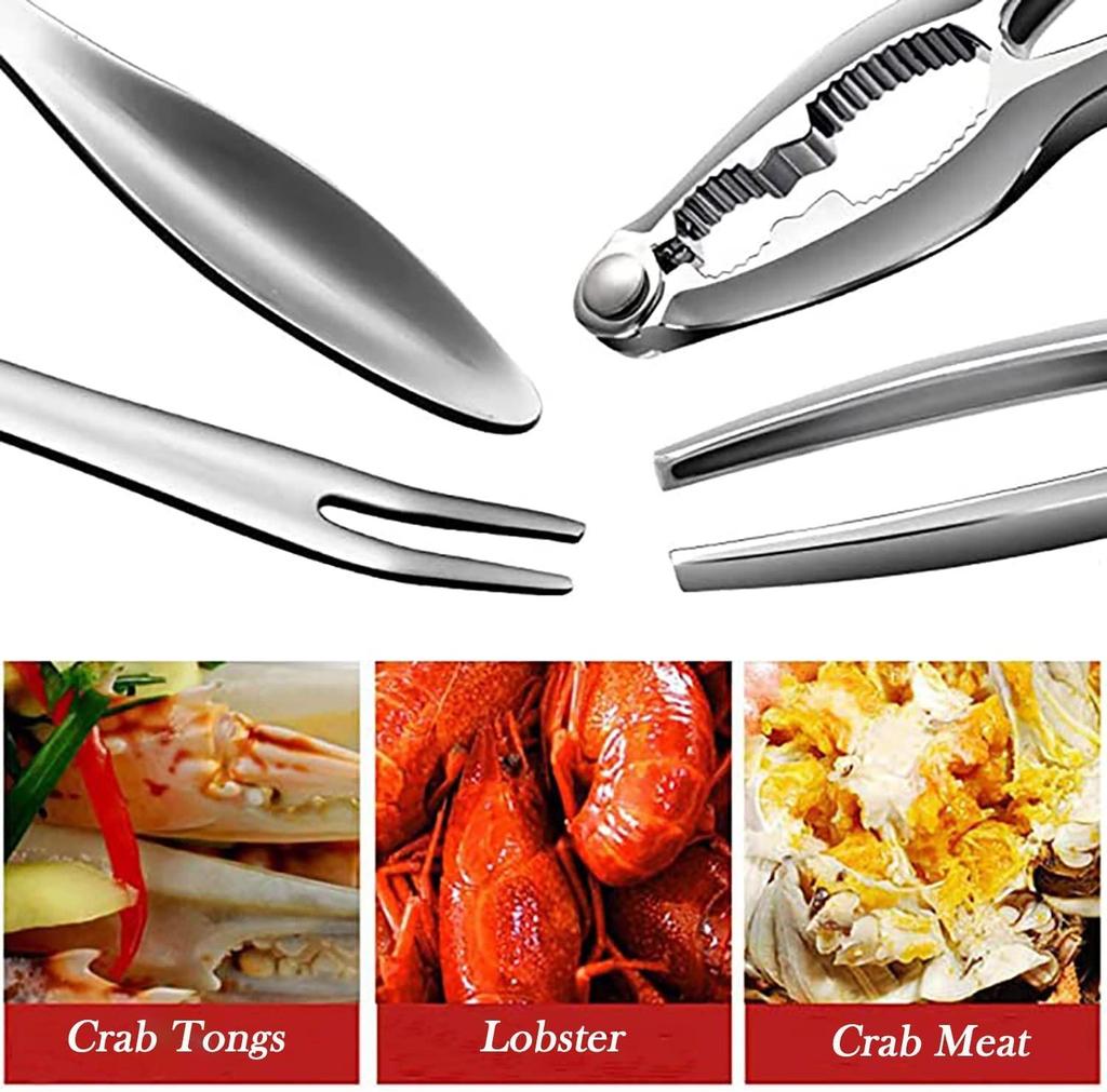 Camping Equipment 19Pcs Seafood Tools Set High Quality Crab Lobster Nut Fork Seafood Needle Seafood Scissors Camping Gear