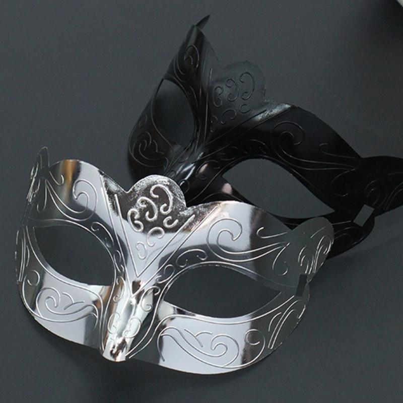 Metallic Masquerade Mask Half Face Halloween Eye Mask for Men Women Halloween Wedding Masquerade Costume Accessories