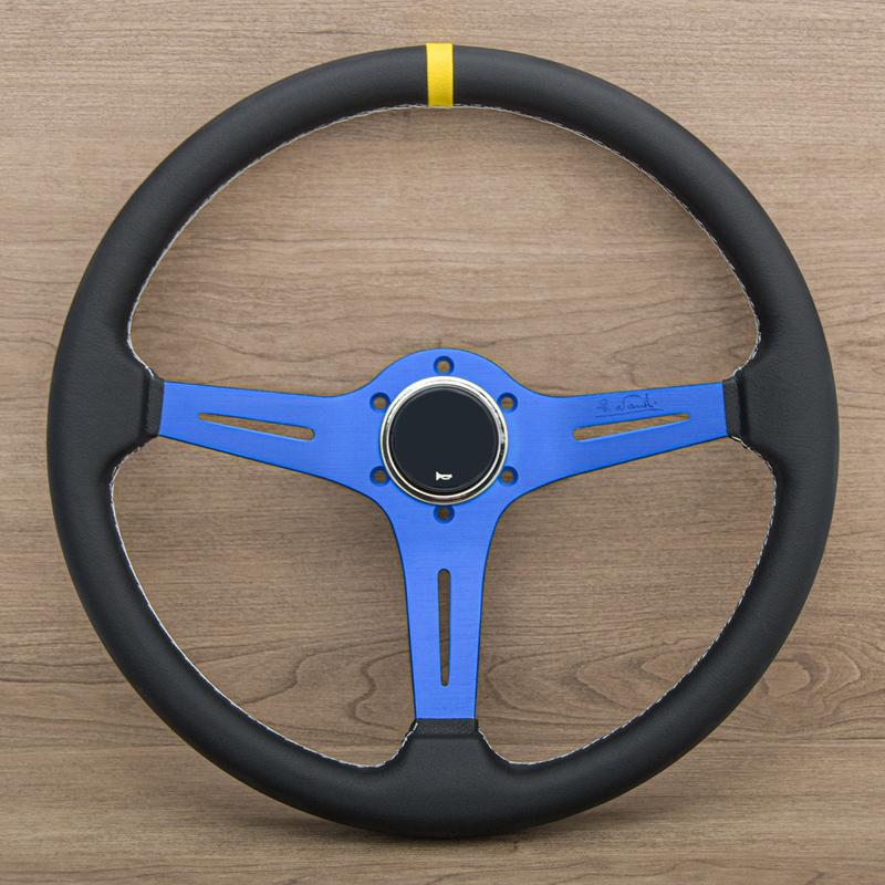 15 Inch 380MM JDM Car Modification Steering Wheel Off-road Large-diameter Leather Competitive Racing Steering Wheel Universal