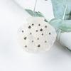 Hair Claw Shell Shape Rhinestones Inlaid Hair Clip Anti-slip Teeth Strong Grip Acrylic Small Hair Clip Styling Hair Accessory