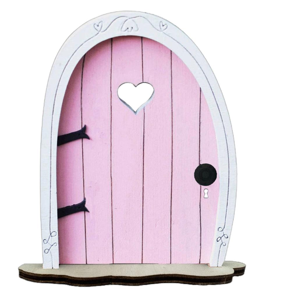 Courtyard Micro-landscape Color Elf Door Fairy Tale Garden Atmosphere Wall Arrangement Wooden Ornaments Wooden Handicrafts