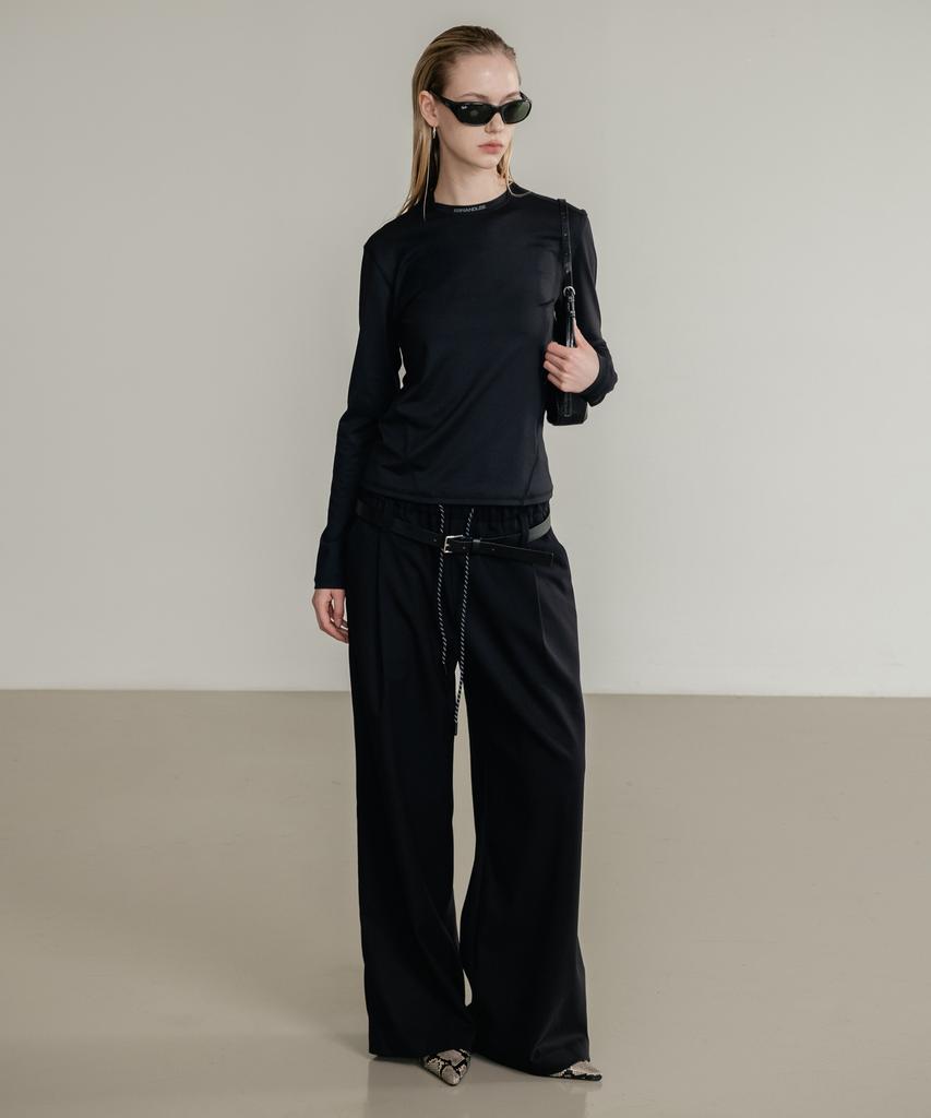 SSIN AND LEE (W) Active Long Sleeve Jersey Top Black