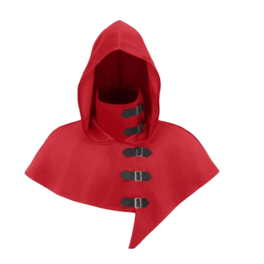 Capucha Estilo Medieval con Capucha y Sombrero Capa Étnica Cosplay Bufanda Performance Escénica
