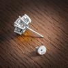 D Color VVS1 All Moissnaite Diamond Earring for Women 925 Sterling Sliver Plated 18k White Gold Stud Ear Wedding Fine Jewelry