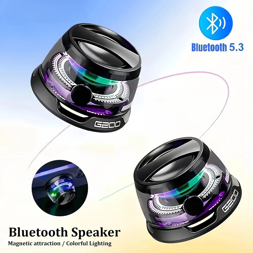 Portable Bluetooth Speaker G200 RGB Lighting Magnetic Speaker Bluetooth5.3 Mini Sound Box Wireless Outdoor Travel Stereo Speaker
