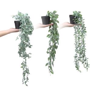 Искусственные висячие растения, 3 упаковки, искусственные висячие растения, искусственные горшки для стены дома, комнаты, внутреннего и наружного украшения Set