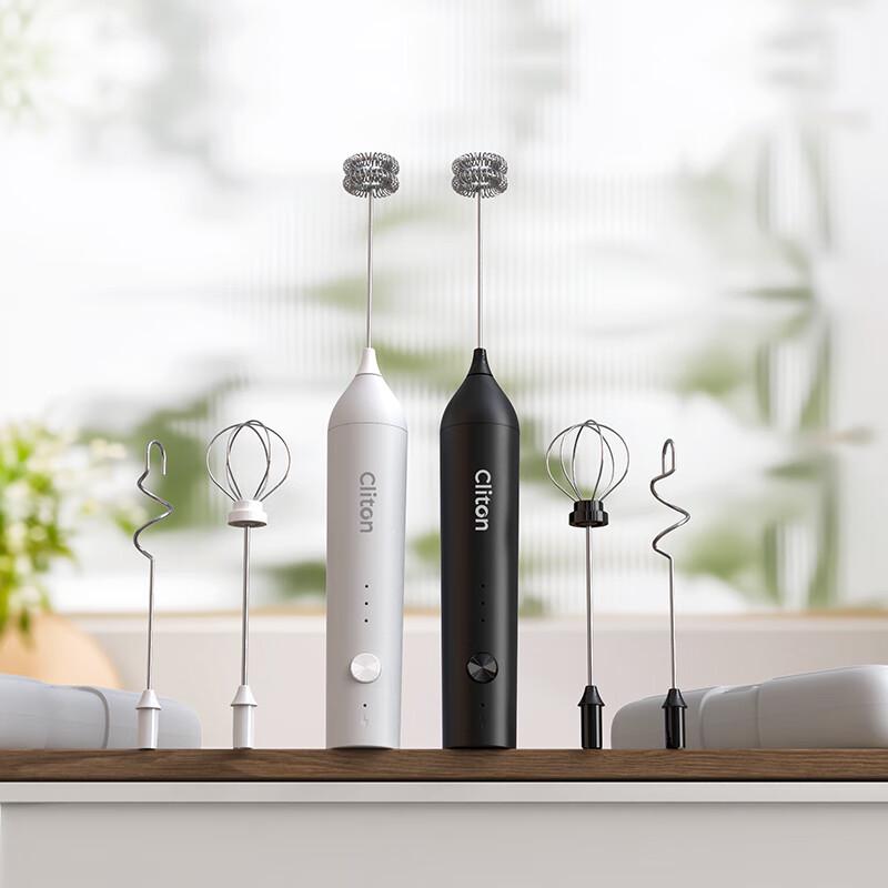 CLITON Rechargeable Handheld Milk Frother & Mixer