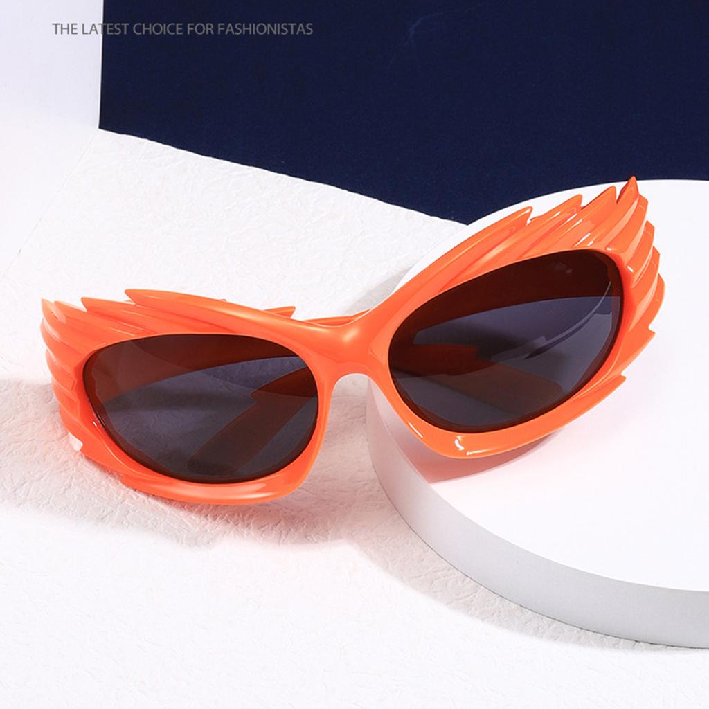 Wing Riding Sunglasses Concave Shape Ins Fashion Sunglasses Female Barbed Hedgehog Sunglasses