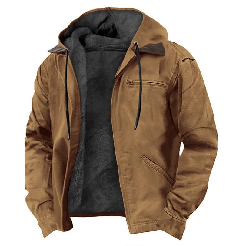 3D Mehrfarbig Digitaldruck Kapuzenpullover mit Braunem Futter - Baumwolljacke für Europa und Amerika