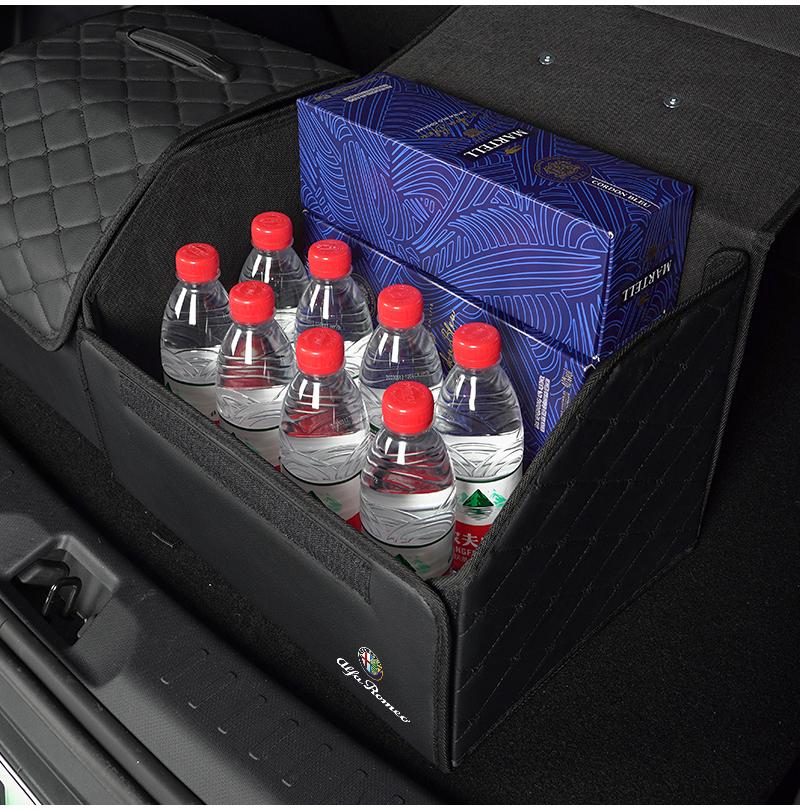 CYJAU1 Car Large Capacity Trunk Storage Box Organize Collection Case For Alfa Romeo 156 159 147 4C 8C 166 Giulia Giulietta Mito Stelvio