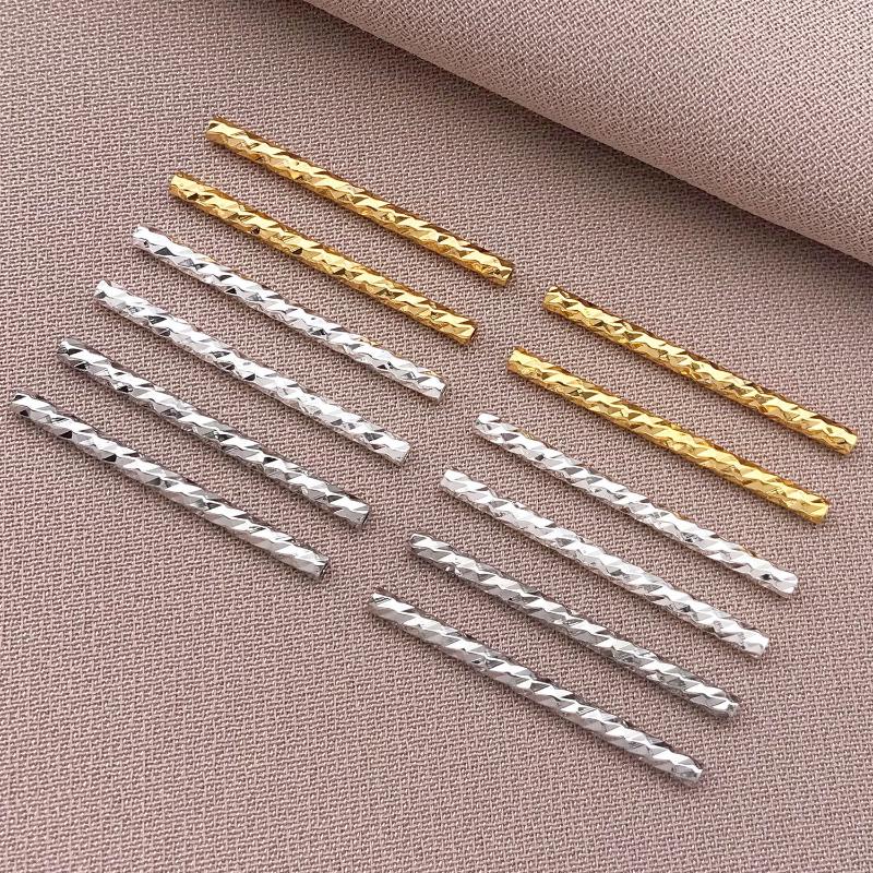 50pcs DIY Bracelet Jewelry Making Accessories 18K Copper Plated Golden Thick Silvery Platinum Batch Flower Connection Tube
