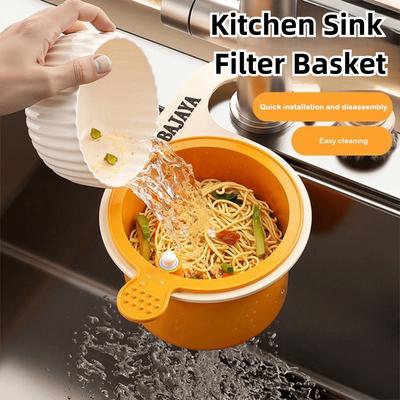 New Push-type Kitchen Sink Filter Basket Anti-leakage Separate Drain Bowl Versatile Filter Basket