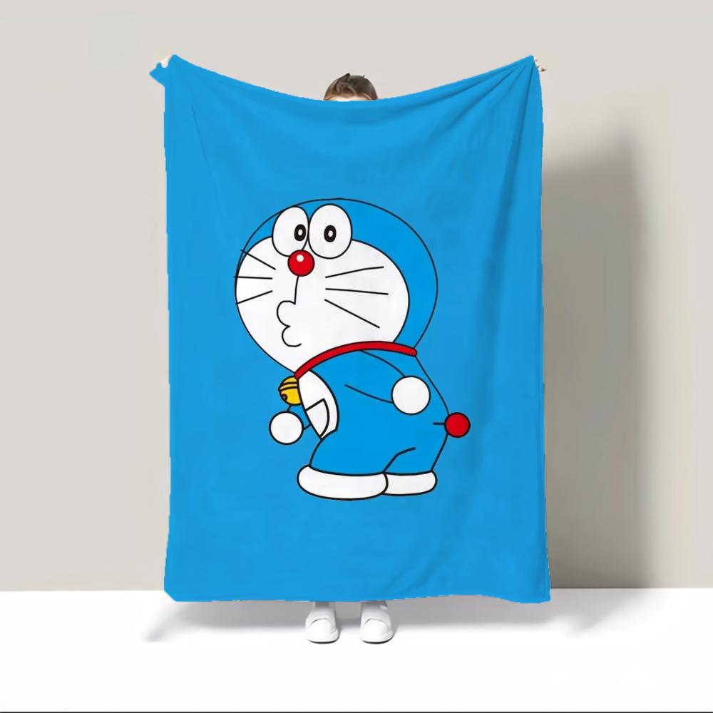 Thick Blanket for Winter Doraemon Fluffy Plaid Decorative Sofa Blanket King Size Custom Blankets and Throws Home Interior Throw