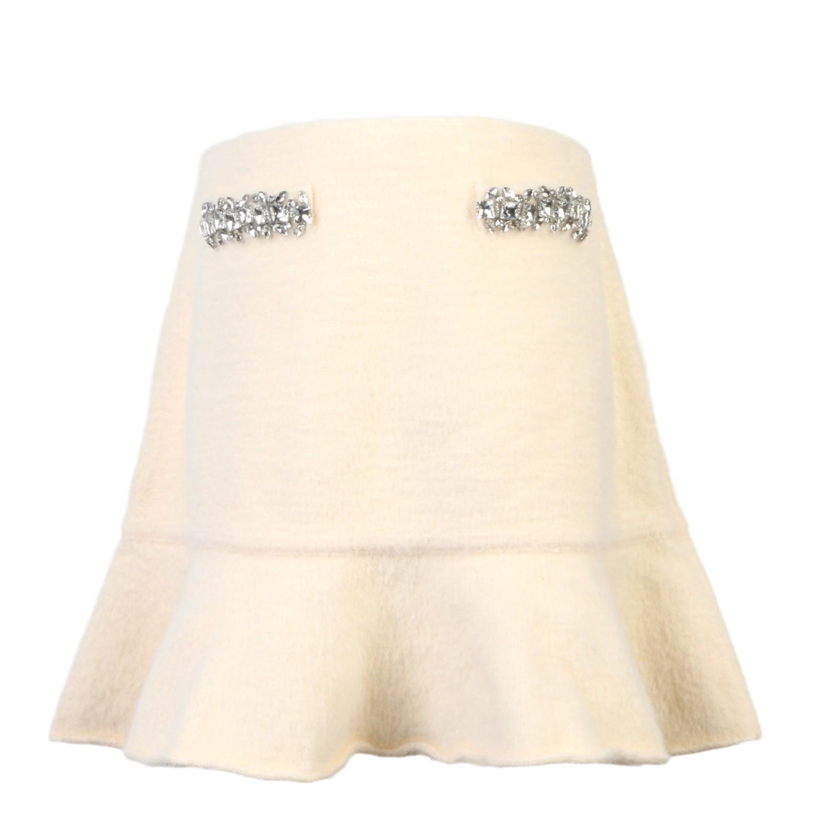 

2024 Осень/Зима Милый трикотажный кардиган во французском стиле и миди-юбка «рыбий хвост» с ромбовидной отделкой Small