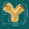 Raccordo a Y in ottone H58 Filettatura BSPP da 1/2" 3/4" Riduttore equalizzatore Giunto di unione ispessito Adattatore per acqua/gas Connettore
