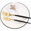 11 Pcs Black Gold Stainless Steel Tableware Cutlery Set 304 Spoon Knife Fork Flatware Set Silverware Kitchen Home Dinnerware Set