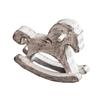 Vintage Carved Wooden Rocking Horse Table Decor Animal Statue Ornament Collectible for Home Decoration Aesthetic