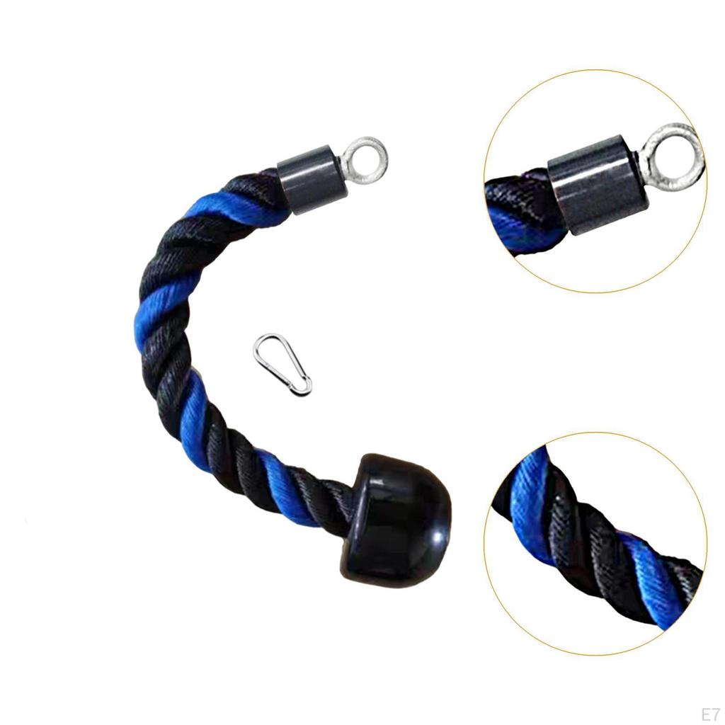 Single Grip Tricep Rope Durability Heavy Duty for Push Down Shoulder Forearm Black