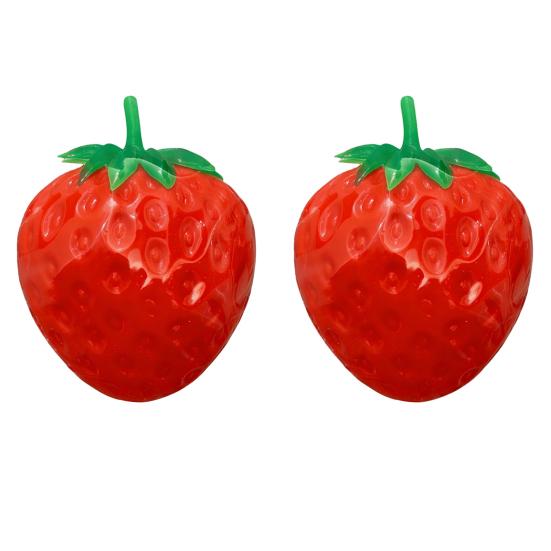 1/2Pcs Red Strawberry Stress Ball Realistic Mini Strawberry Squeeze Fidget Toy Stretchy Simulated Fruit Sensory Toy Party Favors