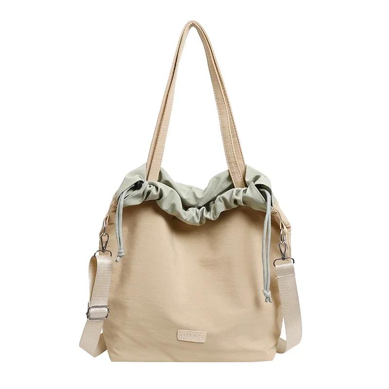 Codzienne torby na ramię z nylonu o dużej pojemności, wszechstronne, gorąca sprzedaż, kontrastowe kolory, do dojazdów, przenośne, listonoszki dla kobiet