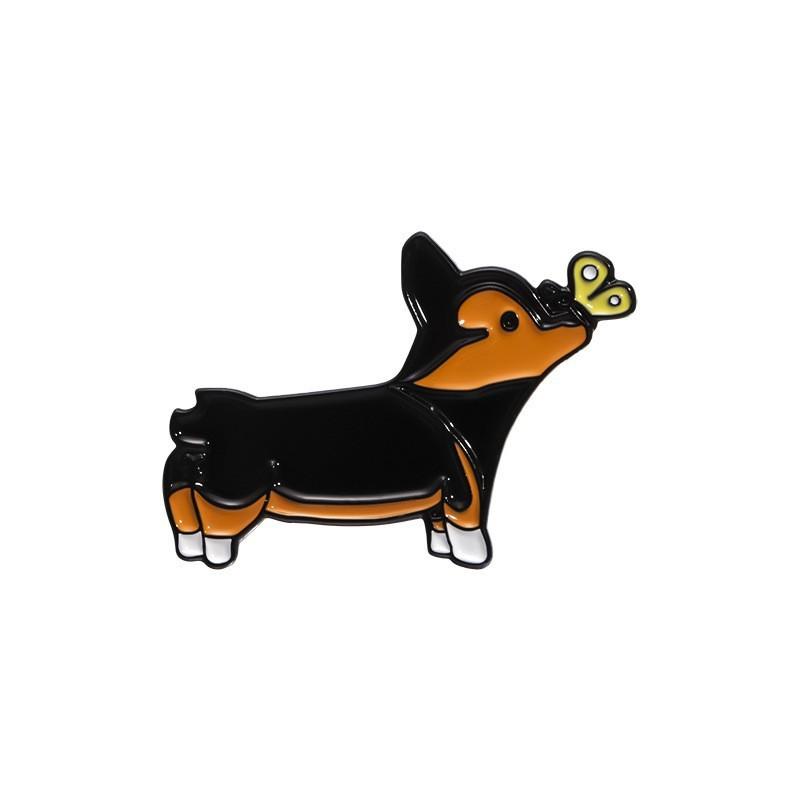 Dog Animal Whimsical Brooch Collection Colorful Engaging Lettered Cartoon Accessories