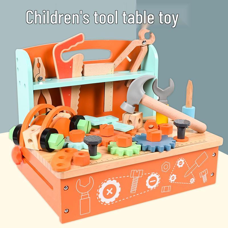 

Детский переносной деревянный набор инструментов с раскладной конструкцией - Игрушки для ролевых игр и ремонта 32.9*27.3*9.2 CM