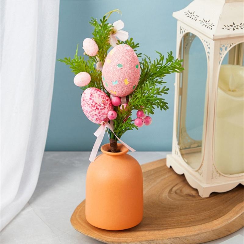 Sophisticated Easters Foam Eggs Bouquet Decoration Bright Color Suitable for Holiday Atmosphere Home Party Display